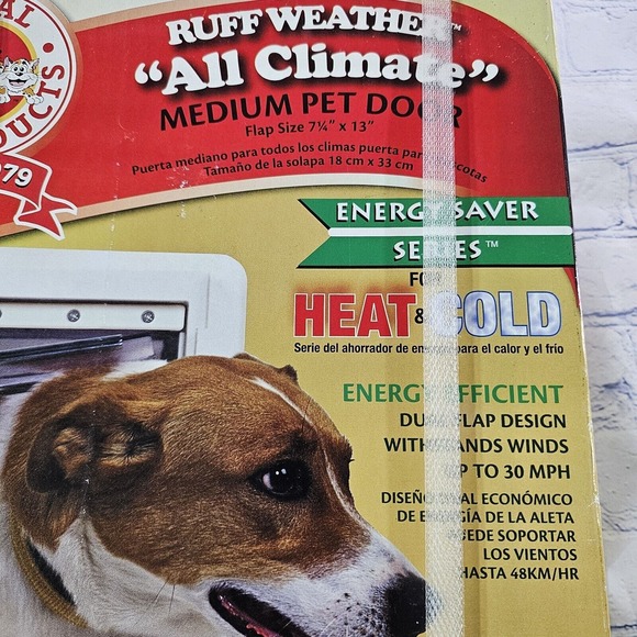 Ideal Pet Products RUFF WEATHER Dog Door Medium 7.25" x 13" Flap SEALED - Picture 9 of 9